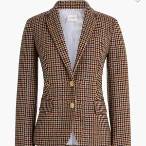 JCrew Factory Wool-Blend Schoolboy Blazer in Houndstooth Size 20 BRAND NEW
